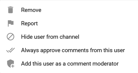 how to remove youtube comments