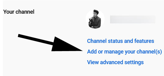 youtube add or manage channels