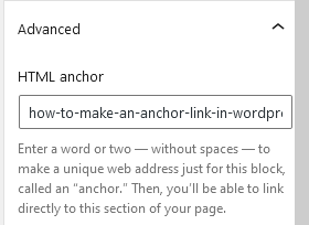 create html anchor