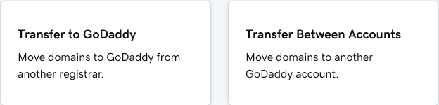 godaddy transfers